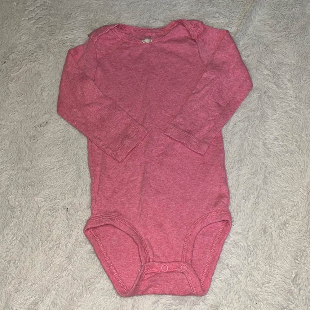 (3 for $10) carters pink long sleeve bodysuit